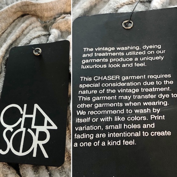 CHASER Gray Waffle Knit Longsleeve Tunic Top with Criss Cross Low Back Medium - Picture 14 of 15